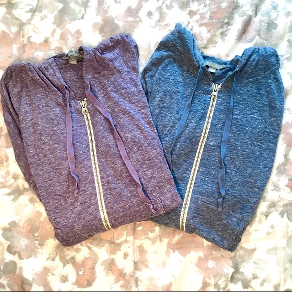 Rubbish Tops - 2 pairs! Blue/Purple Rubbish Sweatshirts